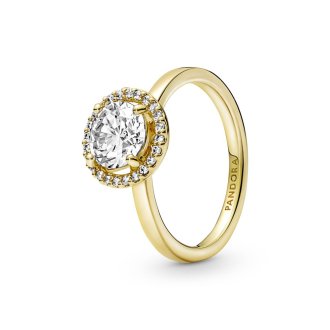 Sparkling Round Halo Ring