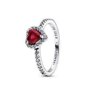 Elevated Red Heart Ring