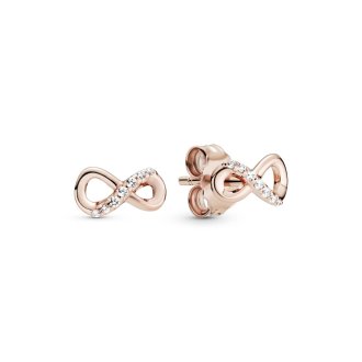 Sparkling Infinity Stud Earrings