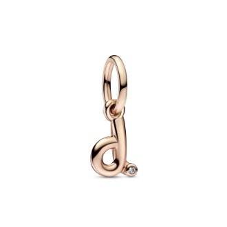 Letter d Script Alphabet Dangle Charm