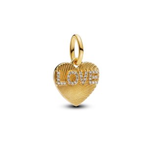 Engravable Love Heart Dangle Charm