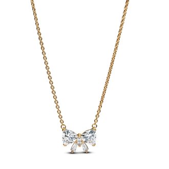 Sparkling Bow Necklace-C