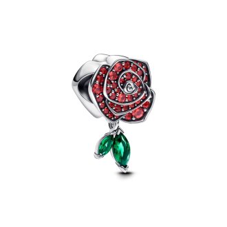 Sparkling Rose in Bloom Charm