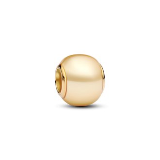 14k Gold-plated charm with yellow lacquered artificial pearl