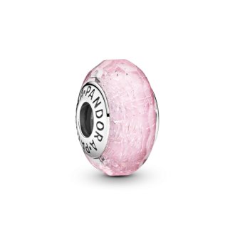 Faceted Pink Murano Glass Charm